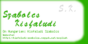 szabolcs kisfaludi business card